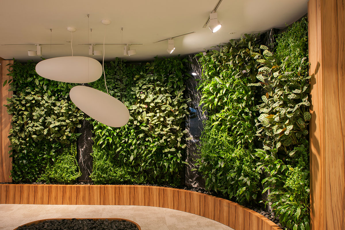 green walls installation rest area