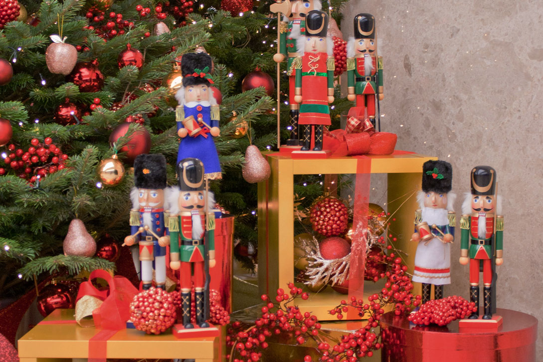 Nutcracker Noël inspired commercial Christmas display