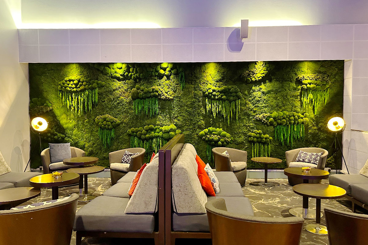 preserved moss green wall installation