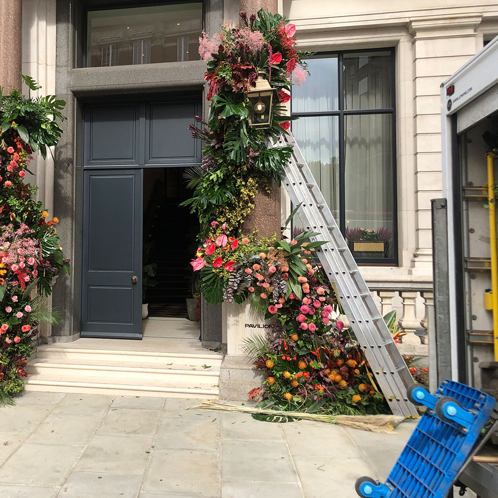 corporate and event flower arrangement installations