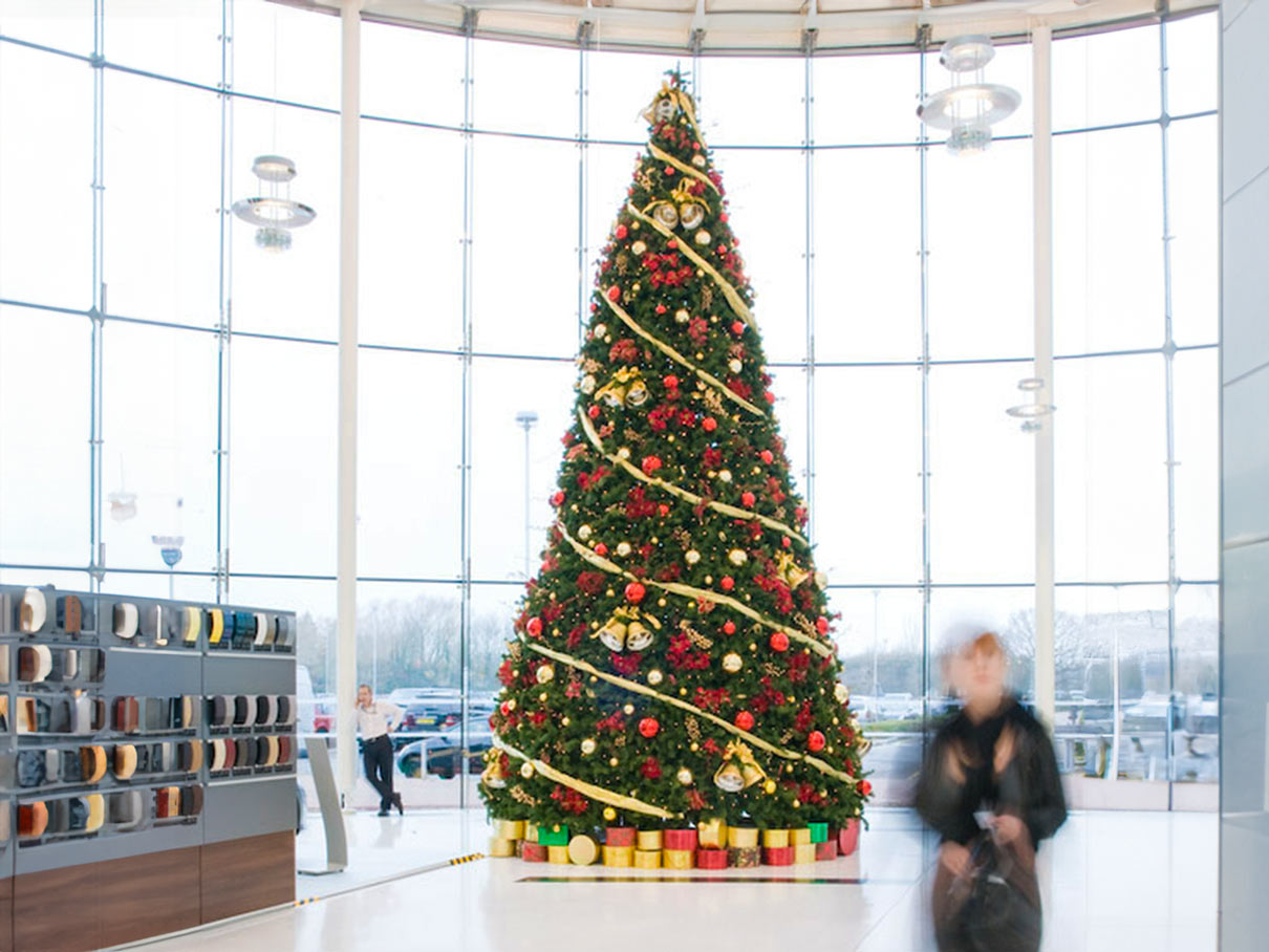 retail christmas tree installations