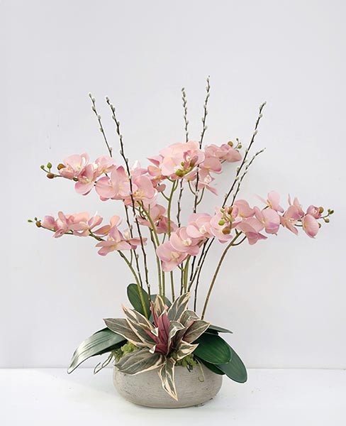 commercial artificial plant light pink arrangement