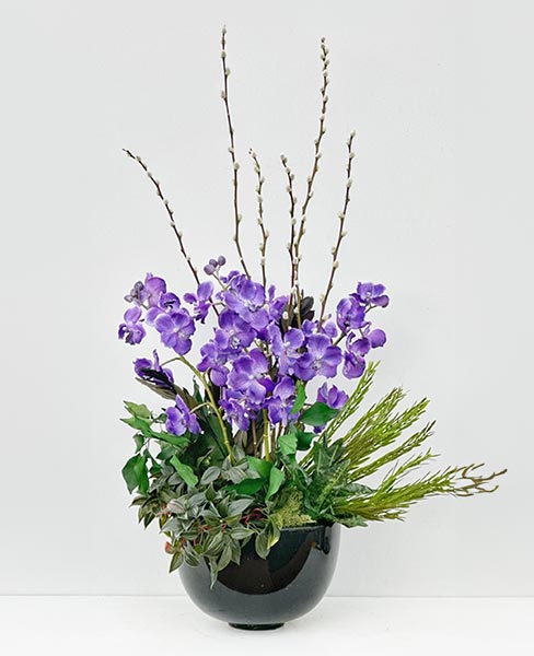commercial artificial plant purple arrangement