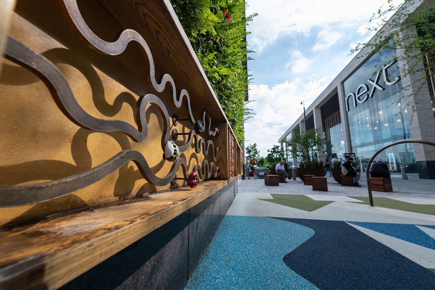 commercial landscaping retail outdoor play zone construction