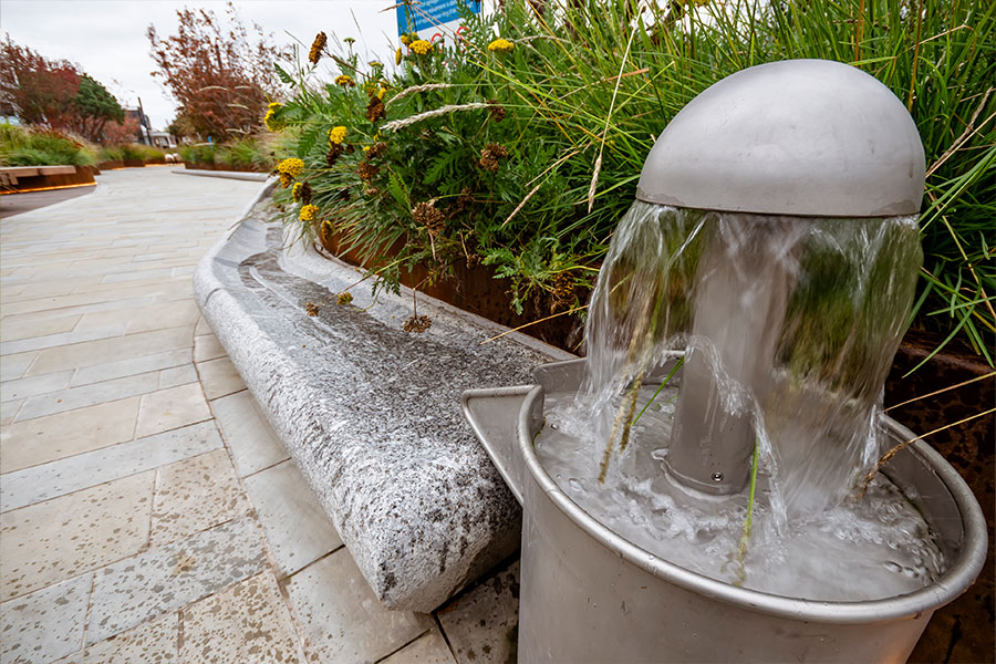 landscape construction water structures and fountains