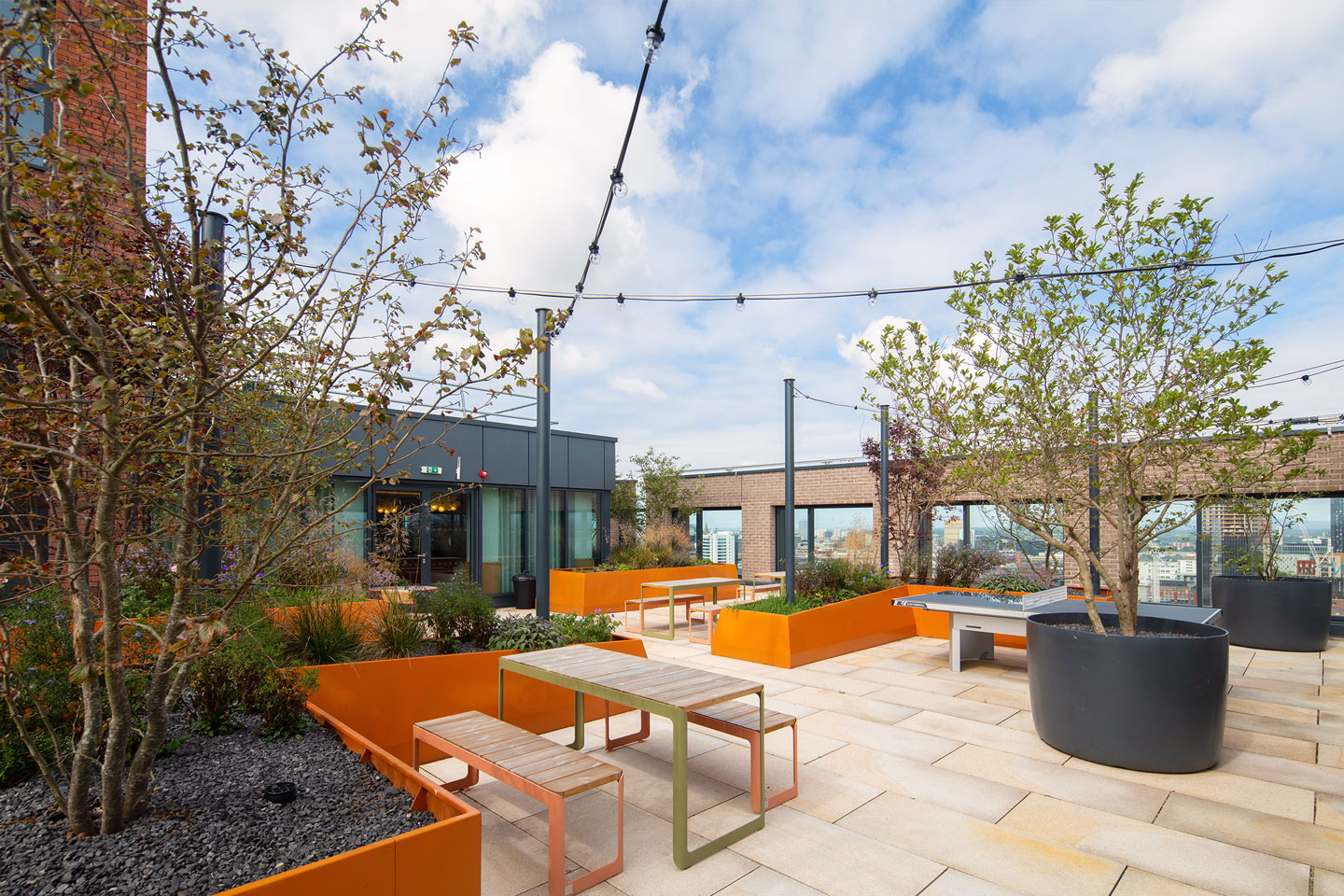 roof terrace landscape construction