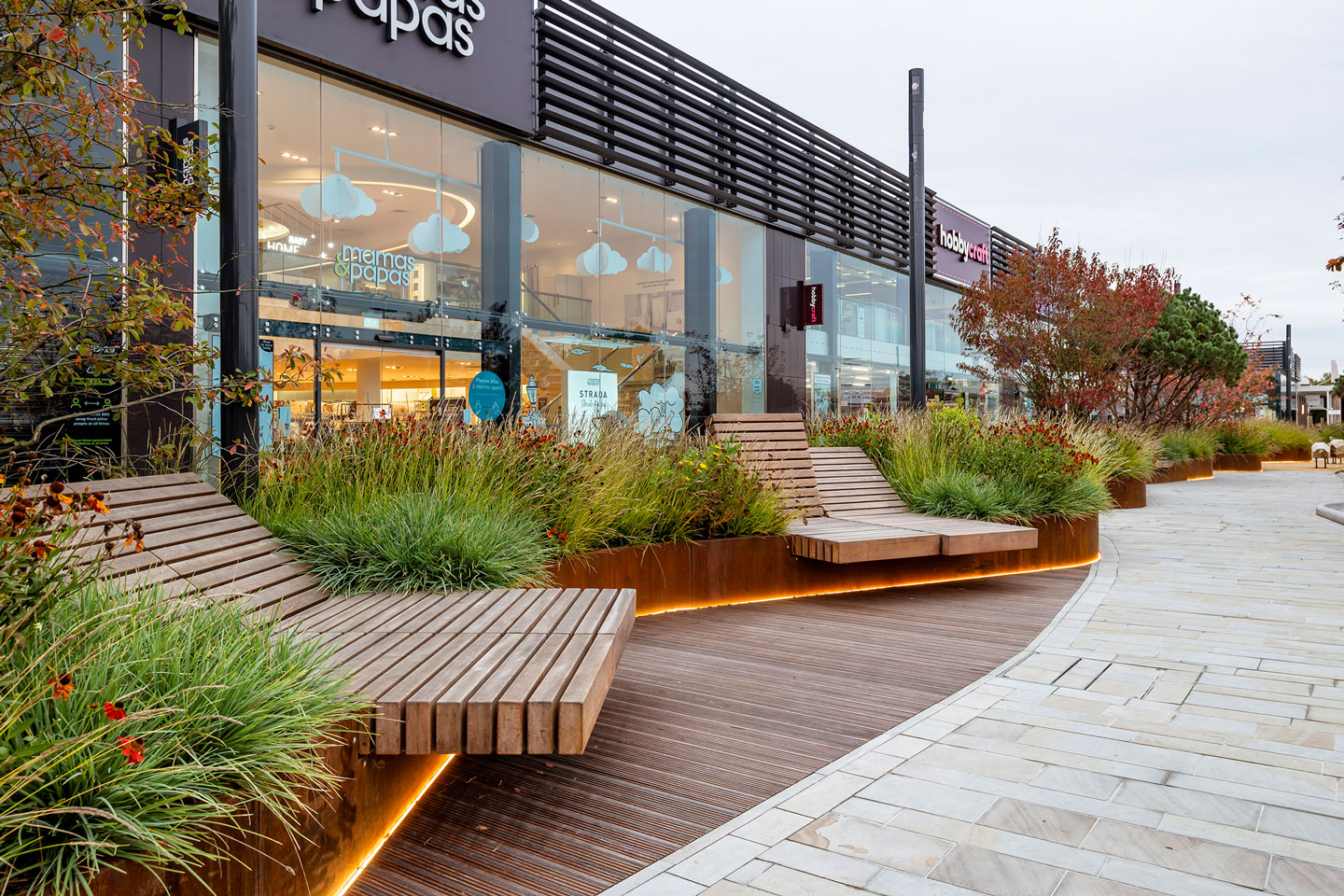 middlesbrough commercial landscape retail park soft landscaping project