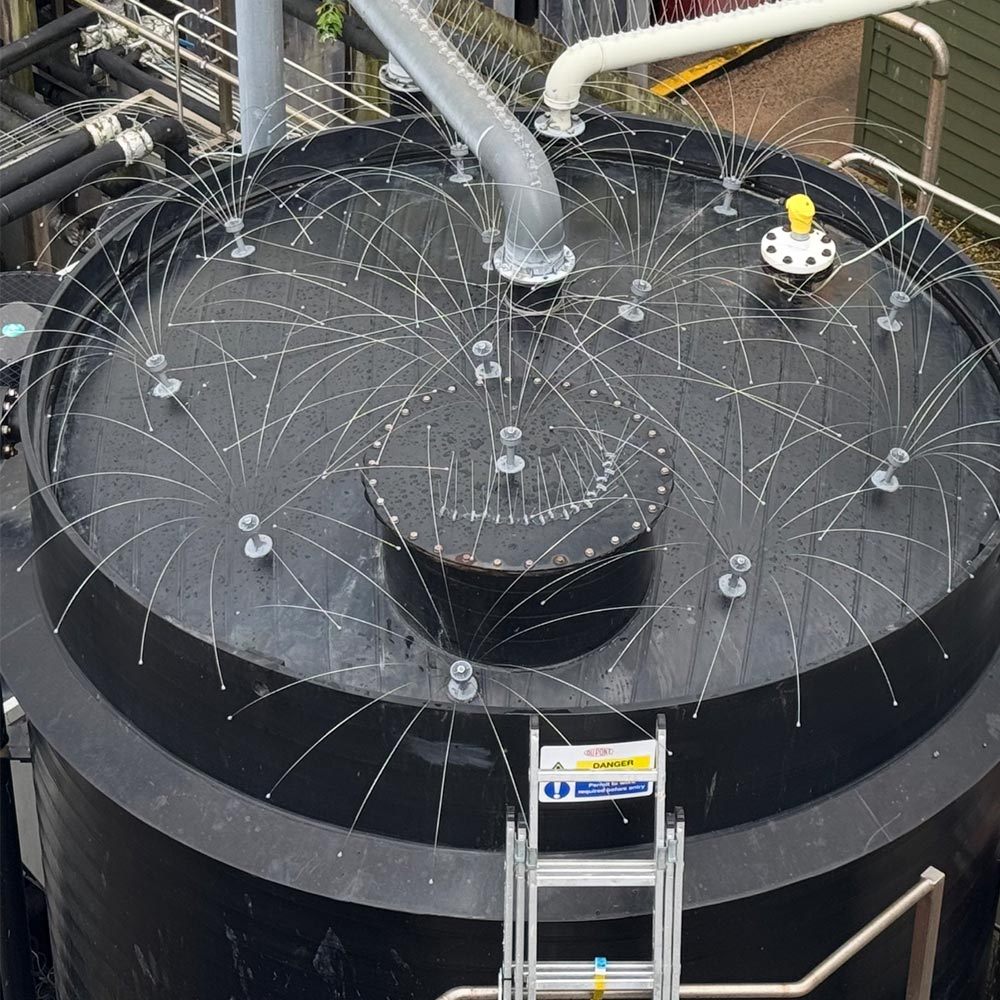 industrial bird deterrent installation